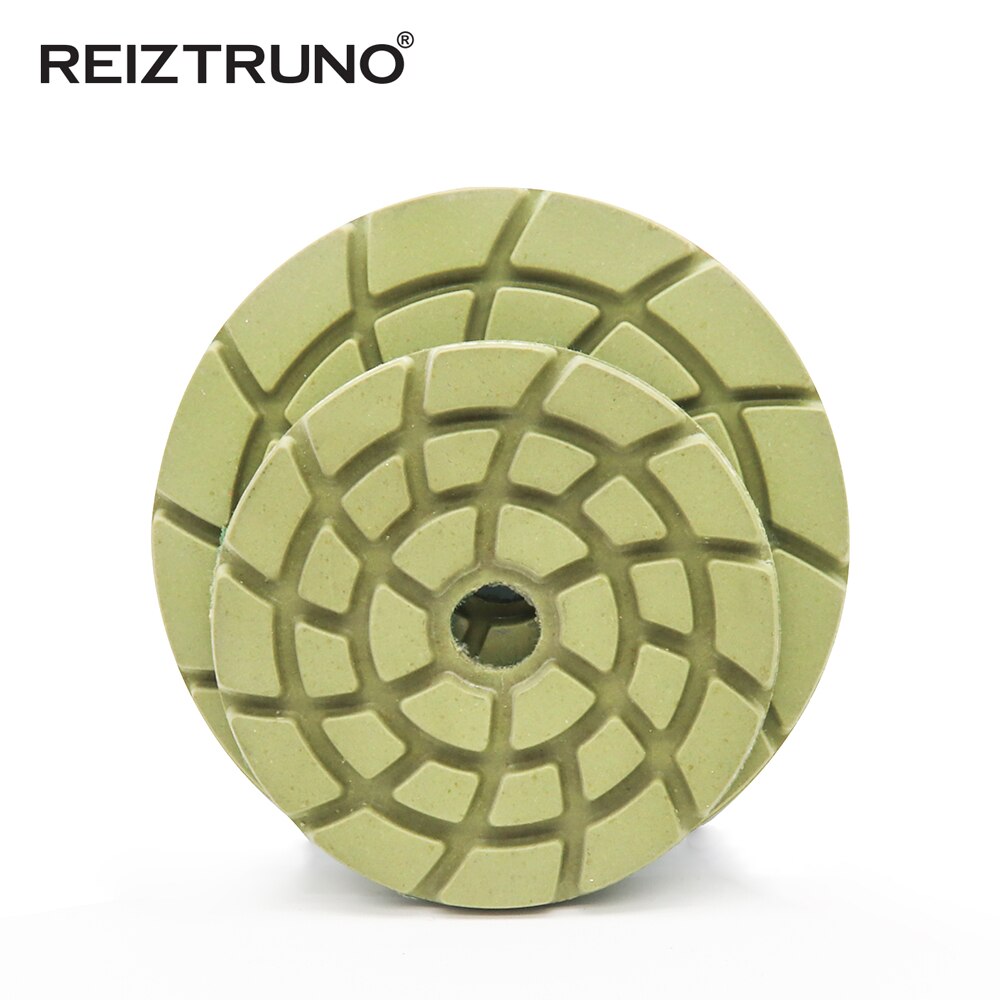 Reiztrino-3 인치 4 인치 수지 본드 다이아몬드 바닥 연마 패드, 콘크리트 및 석재 연마 용 콘크리트 연마 패드
